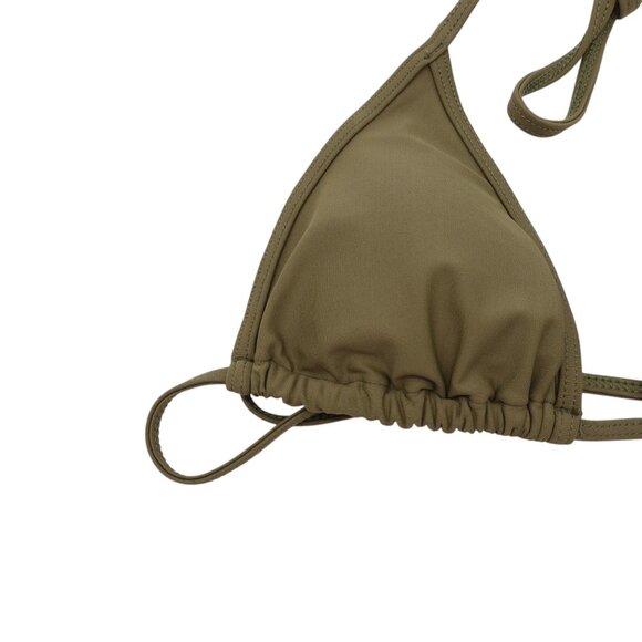 NWT Salt + Cove Slider Triangle Bikini Top Sz XS Greenleaf Green Halter Lined - Picture 3 of 9